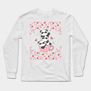 Teddy valentine  with family Long Sleeve T-Shirt